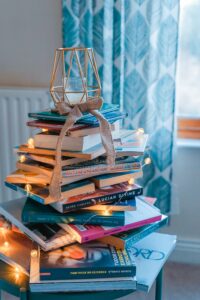 Christmas tree of books