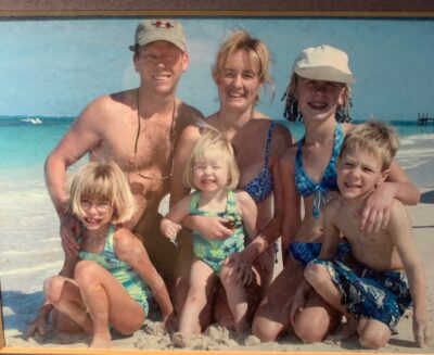 Kramp family at the beach